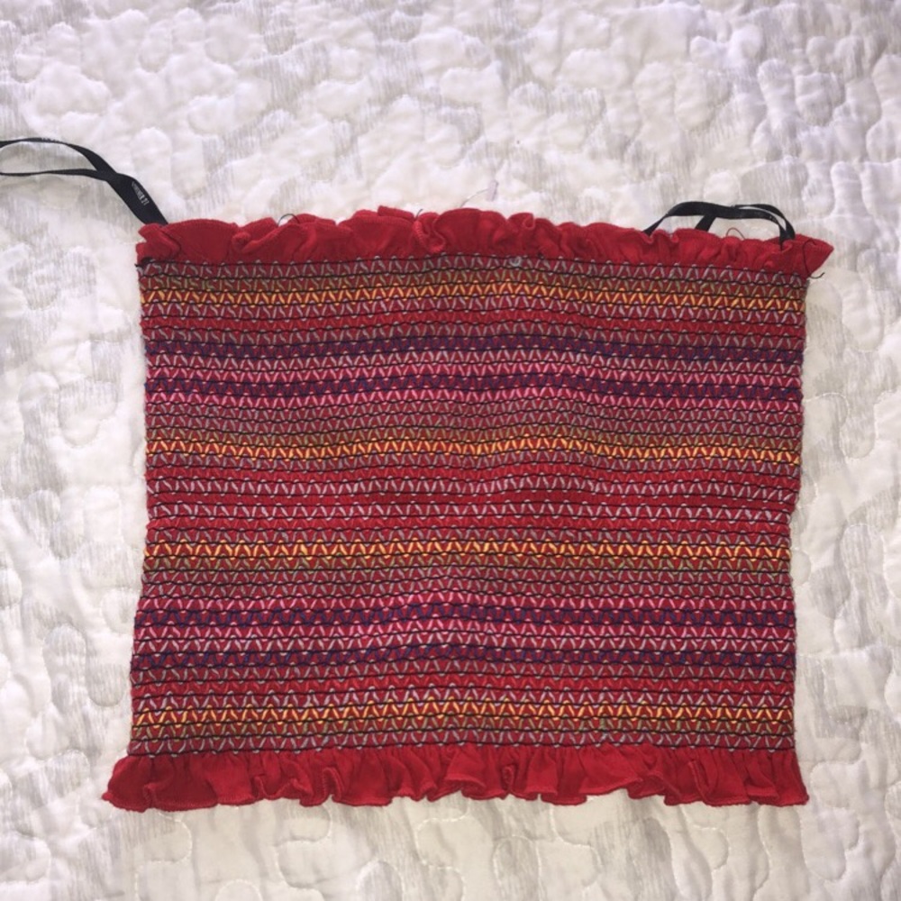 Forever21 Ruffled Tube/Crop Top - Picture 2 of 3